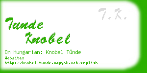 tunde knobel business card